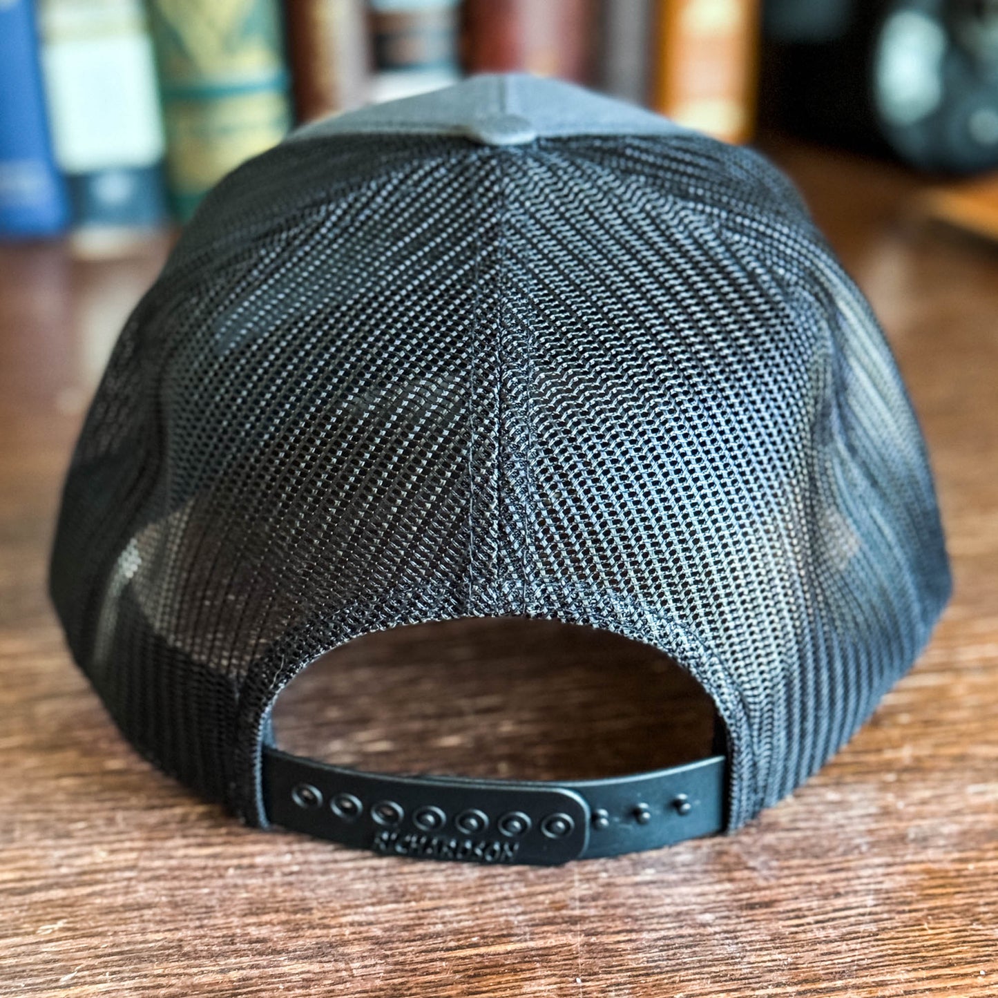 Leather Patch Hat - Richardson 112 Charcoal / Black