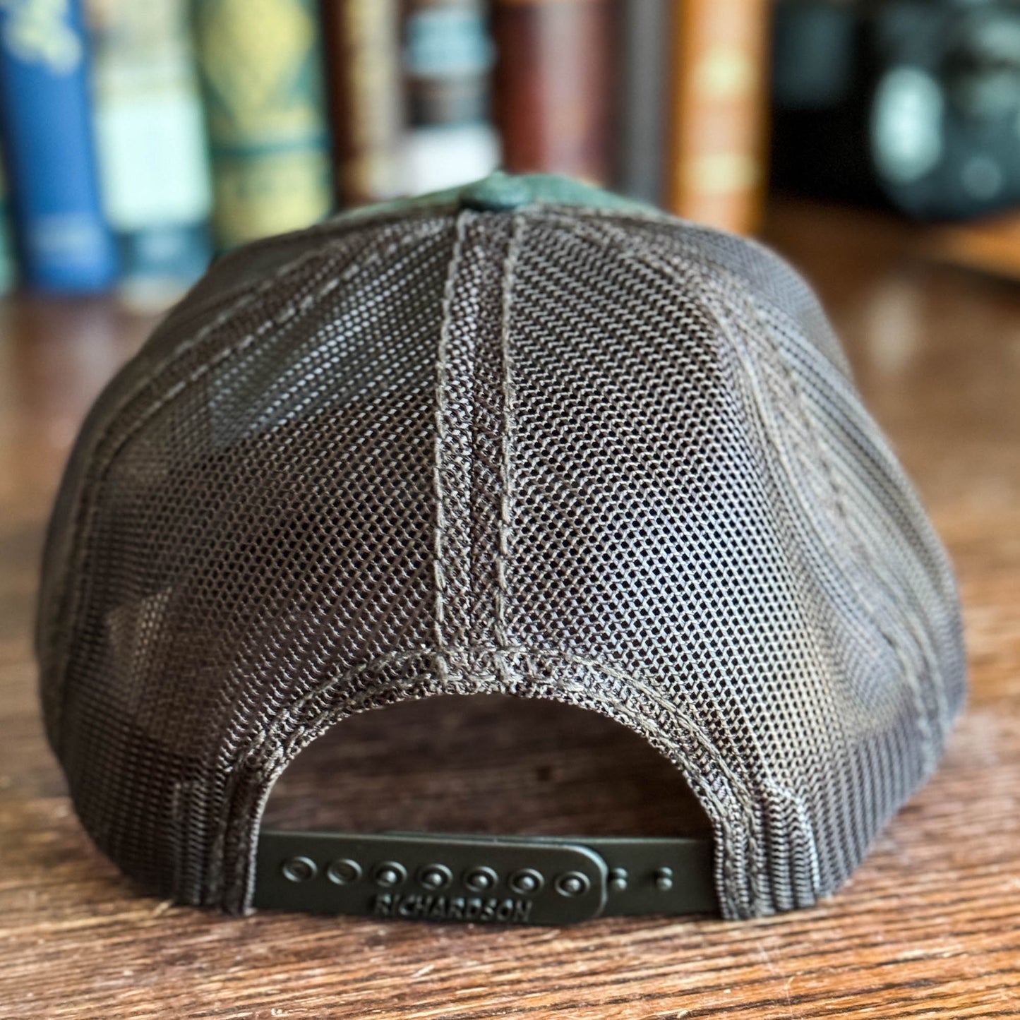 Leather Patch Hat - Richardson 112WH Dark Olive / Coffee