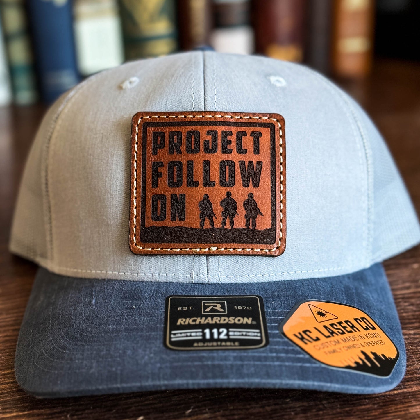 Leather Patch Hat - Richardson 112LTD Navy Bill