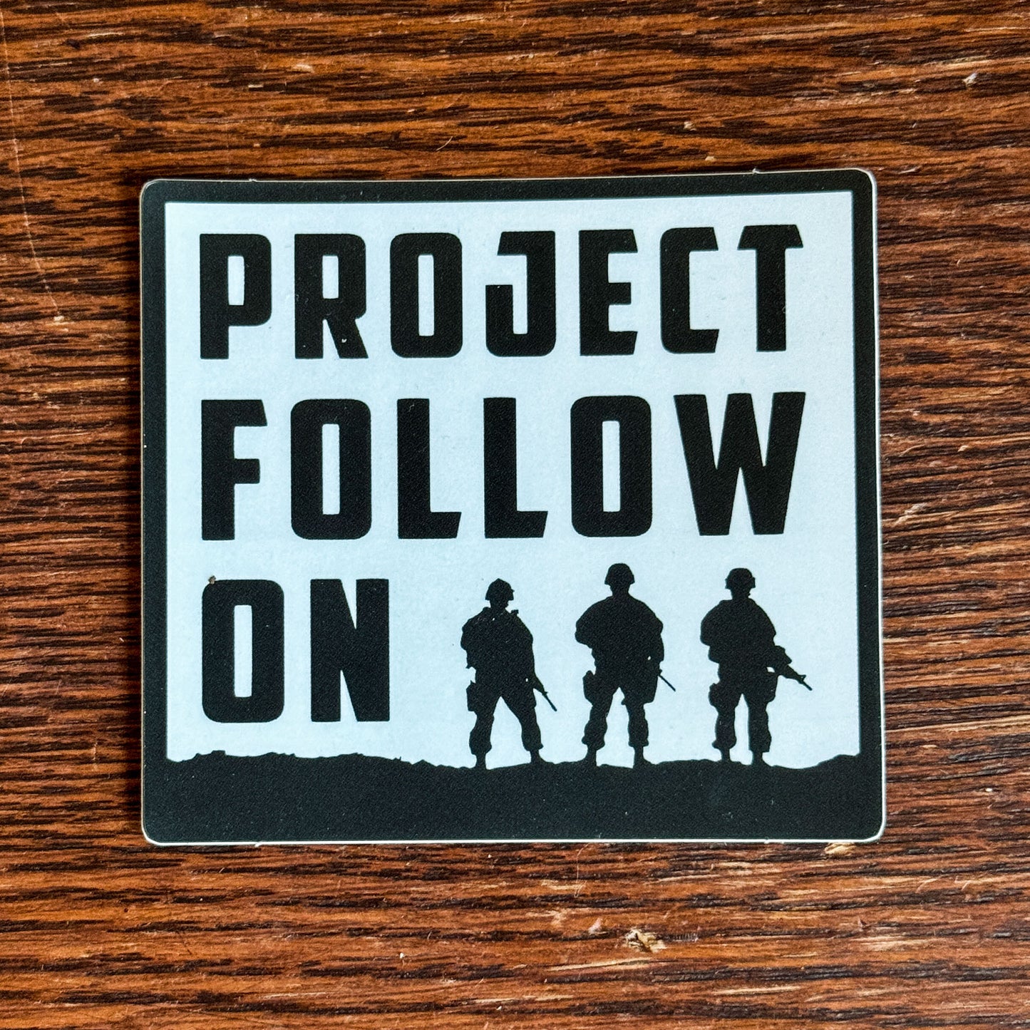 Project Follow On - Light Blue Sticker - 2.75" x 3"