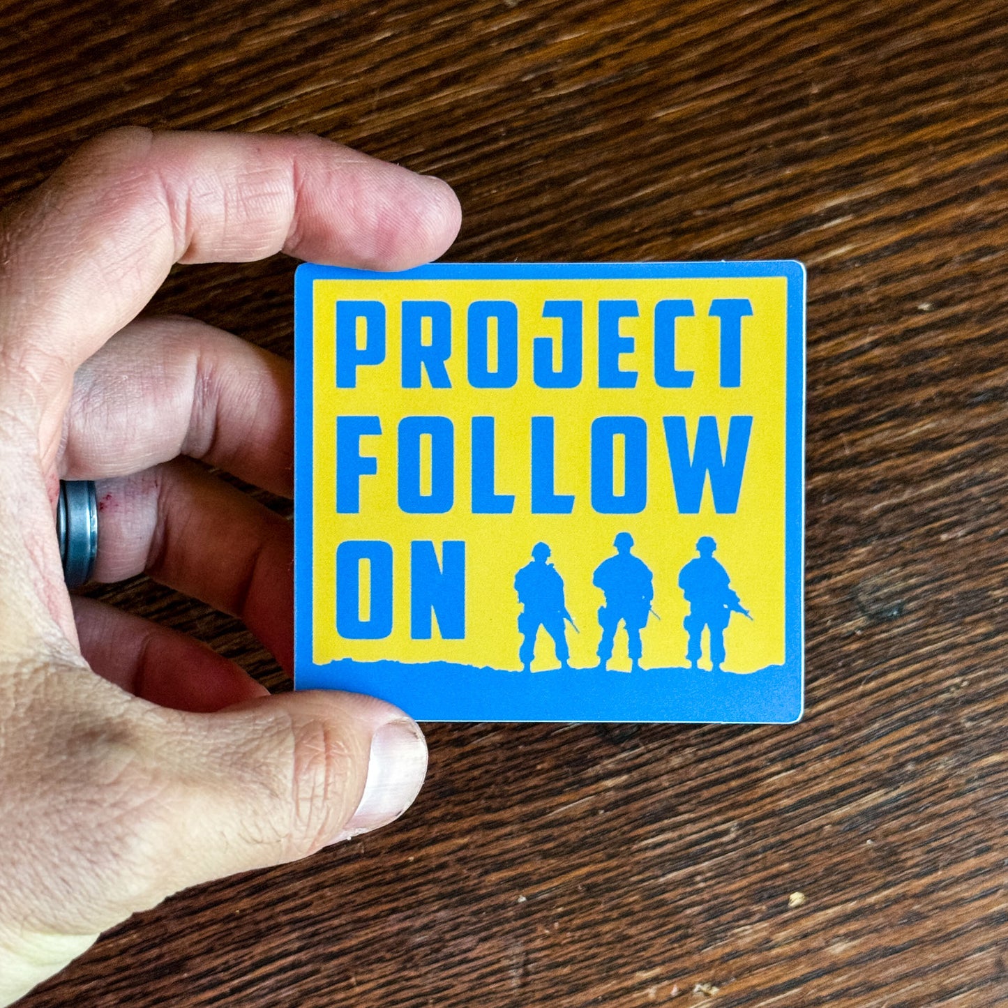 Project Follow On - Gold Sticker - 2.75" x 3"