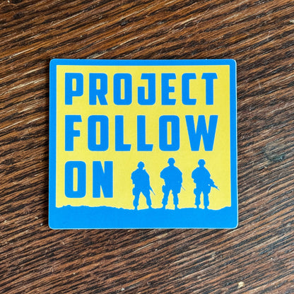 Project Follow On - Gold Sticker - 2.75" x 3"