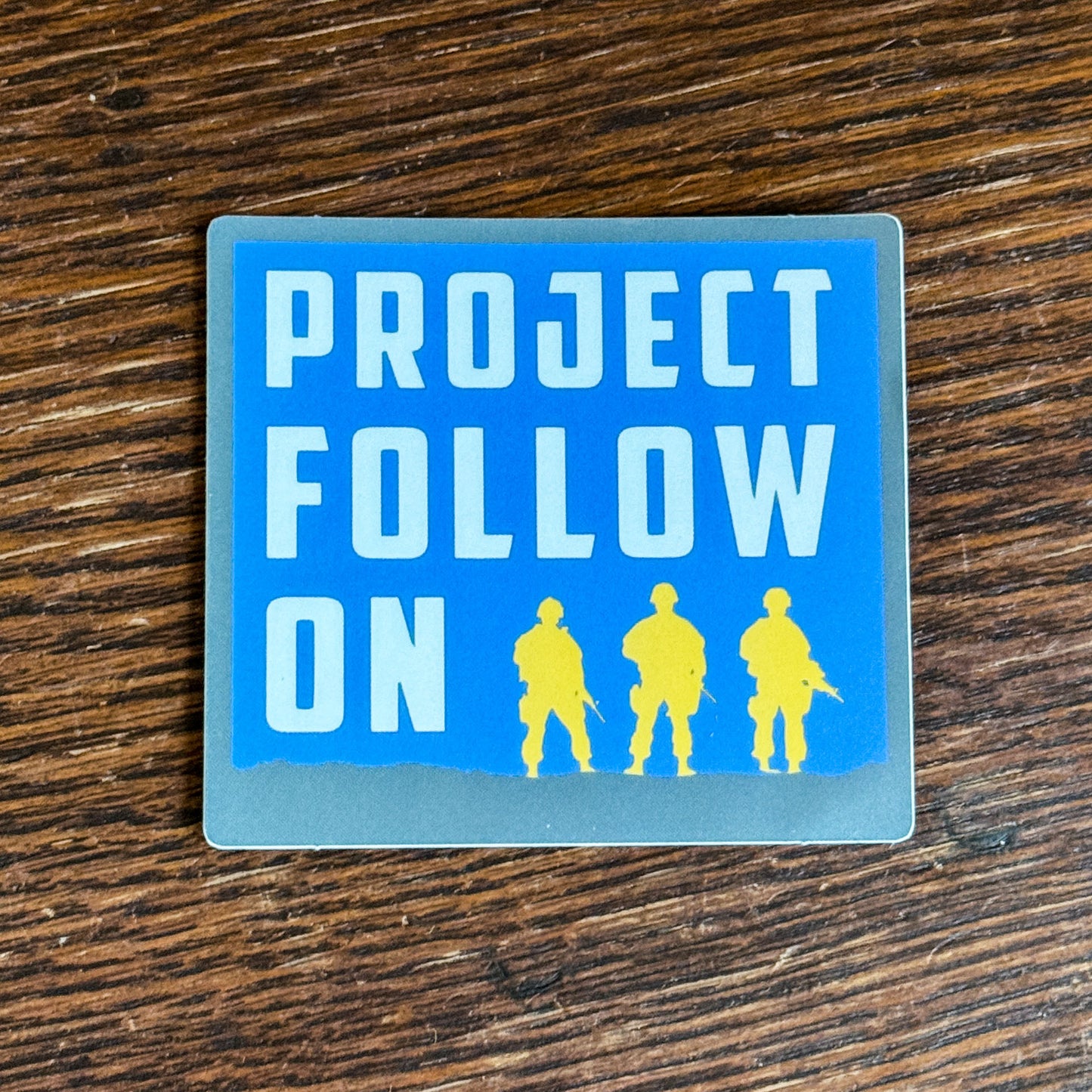 Project Follow On - Blue Sticker - 2.75" x 3"